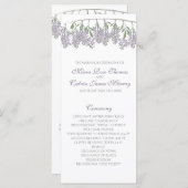 Malte Wisteria Wedding Program Programm (Vorne/Hinten)