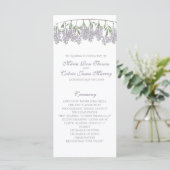 Malte Wisteria Wedding Program Programm (Stehend Vorderseite)