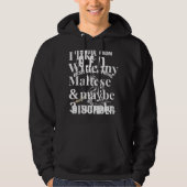 Maltehund Besitzer Wein Liebhaber Frauen Männer Hoodie (Vorderseite)