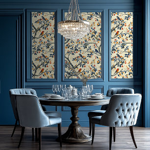Malter Wald mit Vögeln Chinoiserie Stil Tapete
