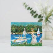 MALTESE 10 - Segelboote Postkarte (Stehend Vorderseite)