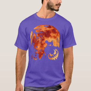 Maltese And Moon Halloween Kostüm Pumpkin Dog Lov T-Shirt