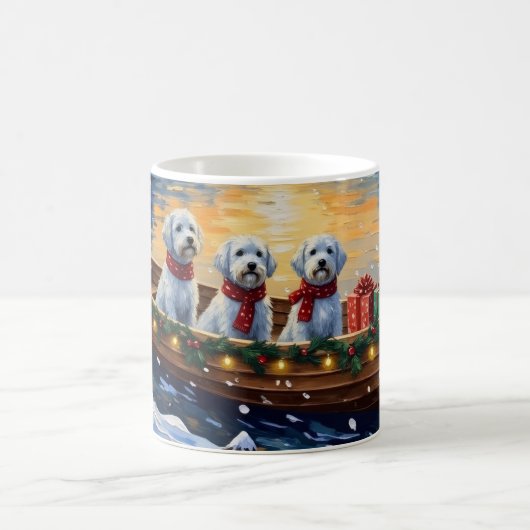 Maltese Christmas Boat Holiday Kaffeetasse (Mittel)