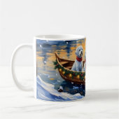 Maltese Christmas Boat Holiday Kaffeetasse (Links)