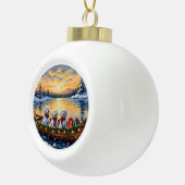 Maltese Christmas Boat Holiday Keramik Kugel-Ornament (Rechts)