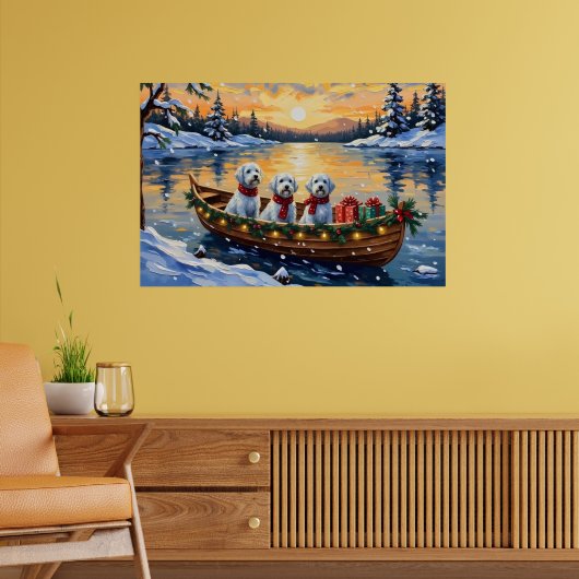 Maltese Christmas Boat Holiday Poster (Wohnzimmer 2)