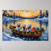 Maltese Christmas Boat Holiday Poster (Vorne)