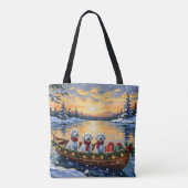 Maltese Christmas Boat Holiday Tasche (Rückseite)