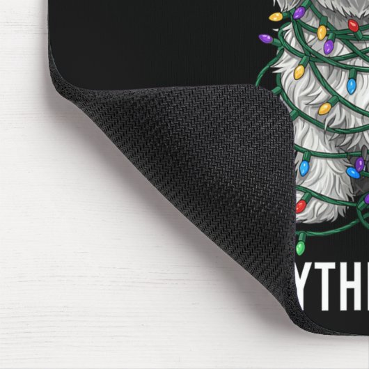 Maltese Christmas I'm Fine Everything Is Fine  Mousepad (Ecke)