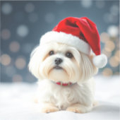 Maltese Christmas Maltese Sticker (Vorderseite)