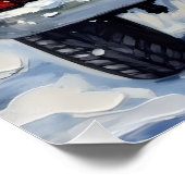 Maltese Christmas Red Truck Holiday Poster (Ecke)