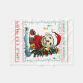 Maltese Christmas Tree Lights Decorations Dog Love Fleecedecke (Vorderseite (Horizontal))