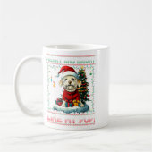 Maltese Christmas Tree Lights Decorations Dog Love Kaffeetasse (Links)