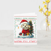 Maltese Christmas Tree Lights Decorations Dog Love Karte (Gelbe Blume)