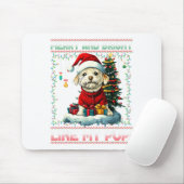 Maltese Christmas Tree Lights Decorations Dog Love Mousepad (Mit Mouse)