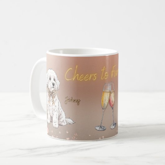 Maltese couple pet mug kaffeetasse (Vorderseite Links)