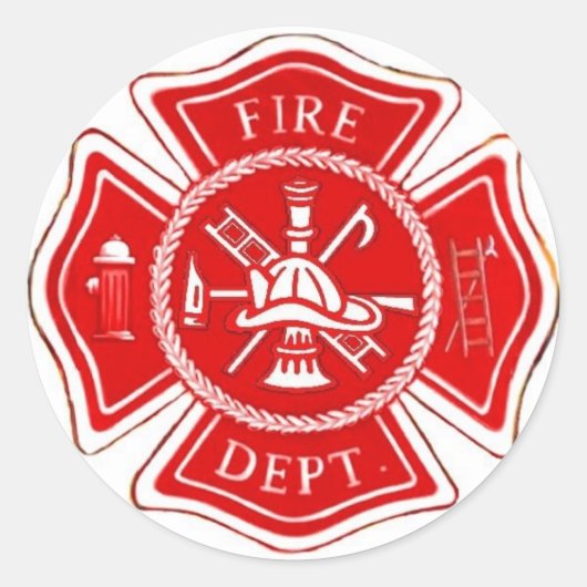 MALTESE CROSS RUNDER AUFKLEBER (Vorderseite)