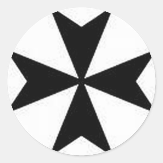 MALTESE CROSS RUNDER AUFKLEBER (Vorderseite)
