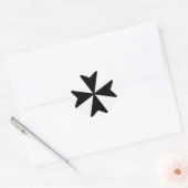 MALTESE CROSS RUNDER AUFKLEBER (Umschlag)