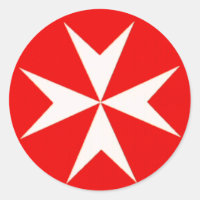 MALTESE CROSS SKATEBOARD STICKER