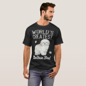 Maltese Dad Dog Greatest Maltese Dad T-Shirt (Vorne ganz)