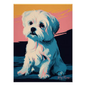 Maltese Dog 001 - Bruno Pokopen Poster (Vorderseite)