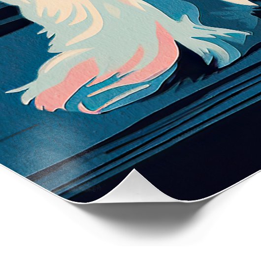 Maltese Dog 001 - Bruno Pokopen Poster (Ecke)