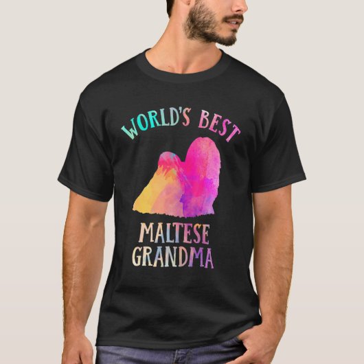 Maltese Dog Grandma Worldu2019s Best Maltese Gran T-Shirt (Vorderseite)