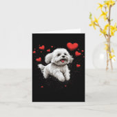 Maltese Dog Love Heart For Valentines Day Maltese Karte (Gelbe Blume)