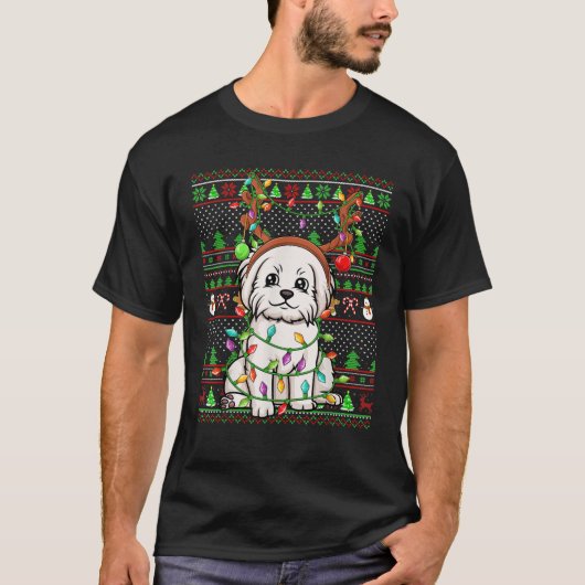 Maltese Dog Lover Family Matching Ugly Maltese Chr T-Shirt (Vorderseite)
