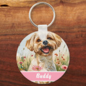 Maltese Dog Tag – Custom Info Schlüsselanhänger (Vorderseite)