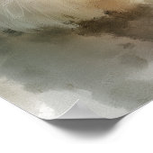 Maltese dog watercolor portrait poster (Ecke)