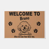 Maltese Dog Welcome Home Personalized Custom Fußmatte (Vorderseite)