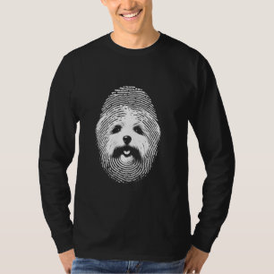 Maltese-Fingerabdruck - Vintage Malteser-Hunde-Ras T-Shirt