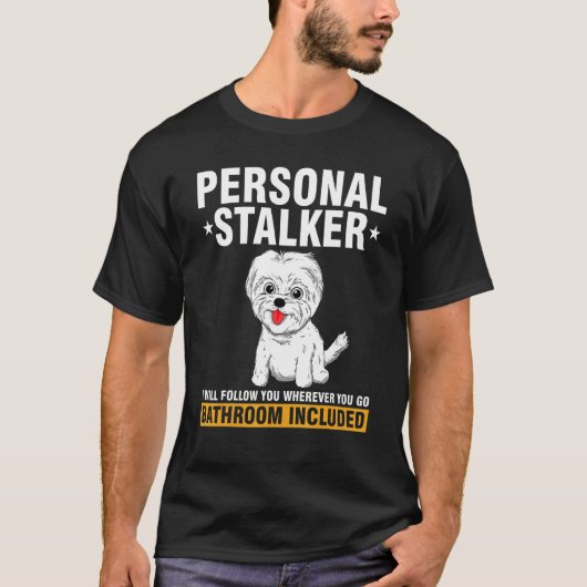 Maltese For Men Women Dog Trainer Sitter T-Shirt (Vorderseite)