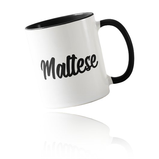 Maltese Fun & Cute Script Font Dog Lovers Tasse