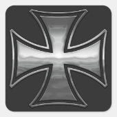 Maltese Gridiron Quadratischer Aufkleber (Vorderseite)