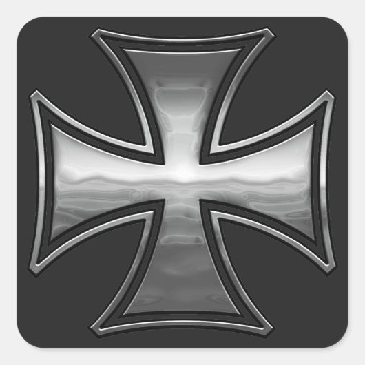 Maltese Gridiron Quadratischer Aufkleber (Vorderseite)