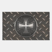 Maltese Gridiron Rechteckiger Aufkleber (Vorderseite)