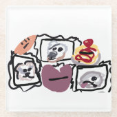 Maltese hearts  glasuntersetzer (Vorderseite)