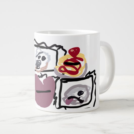 Maltese hearts  Jumbo-Tasse (Vorderseite Rechts)