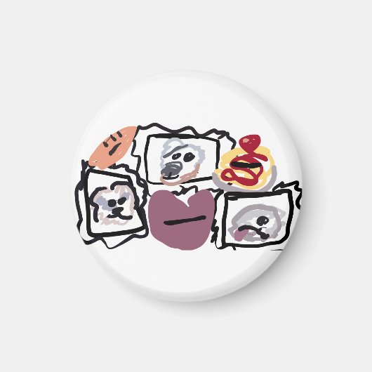 Maltese hearts  magnet (Vorne)