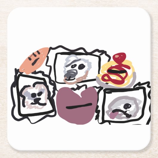 Maltese hearts  rechteckiger pappuntersetzer (Vorderseite)