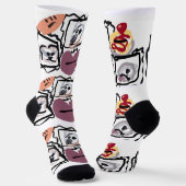 Maltese hearts  socken (Gewinkelt)