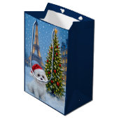 Maltese Holiday  Mittlere Geschenktüte (Vorderseite Schrägansicht)