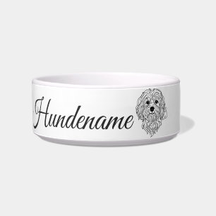 Maltese Minimalist Line Art personalized bowl Napf
