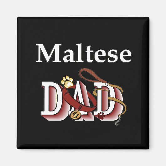 Maltese Papa Magnet (Vorne)