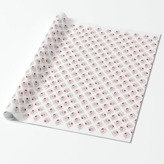Maltese Santa Paws Geschenkpapier (Ungerollt)