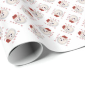 Maltese Santa Paws Geschenkpapier (Rolleneckpunkt)