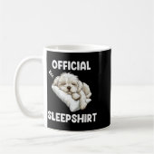 Maltese-Schlafshirt Süßer Hund Liebhaber Pyjama Sc Kaffeetasse (Links)